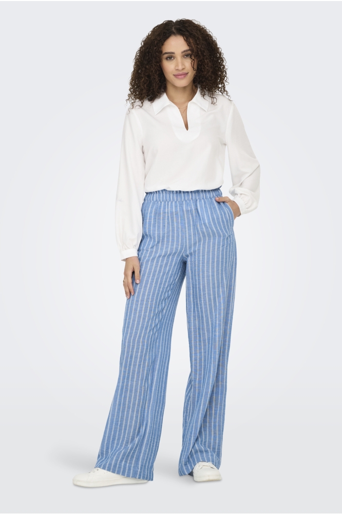 JDYEMILIA H/W WIDE PANT WVN EXP 15353936 Cashmere Blue/CLOUD DANC
